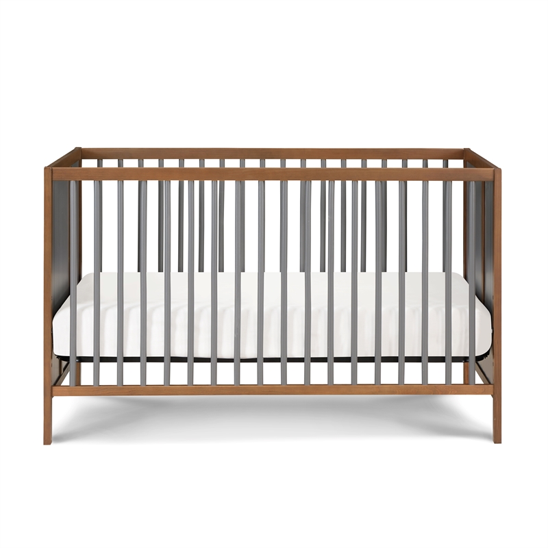 Suite Bebe Pixie Finn 3-in-1 Crib in Walnut/Charcoal