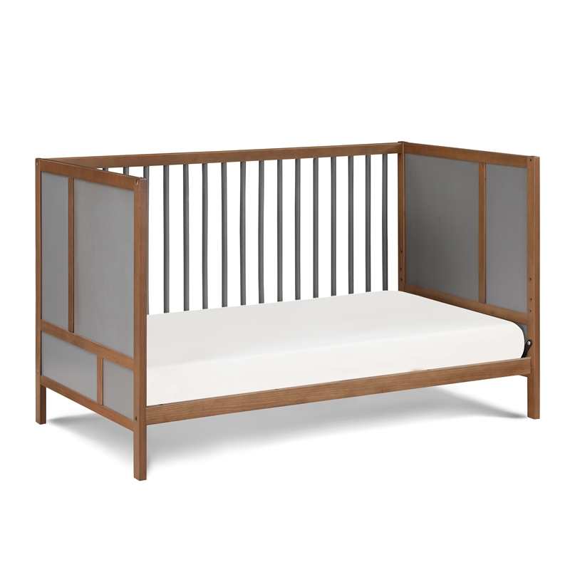 Suite Bebe Pixie Finn 3-in-1 Crib in Walnut/Charcoal
