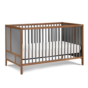 Suite Bebe Pixie Finn 3-in-1 Crib in Walnut/Charcoal