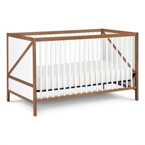 Suite Bebe Pixie Zen 3-in-1 Crib in Walnut/White