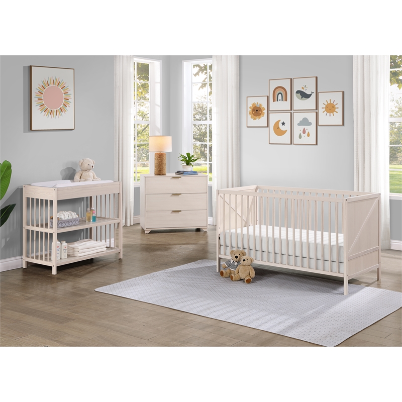 Suite Bebe Pixie Changing Topper in Washed Natural