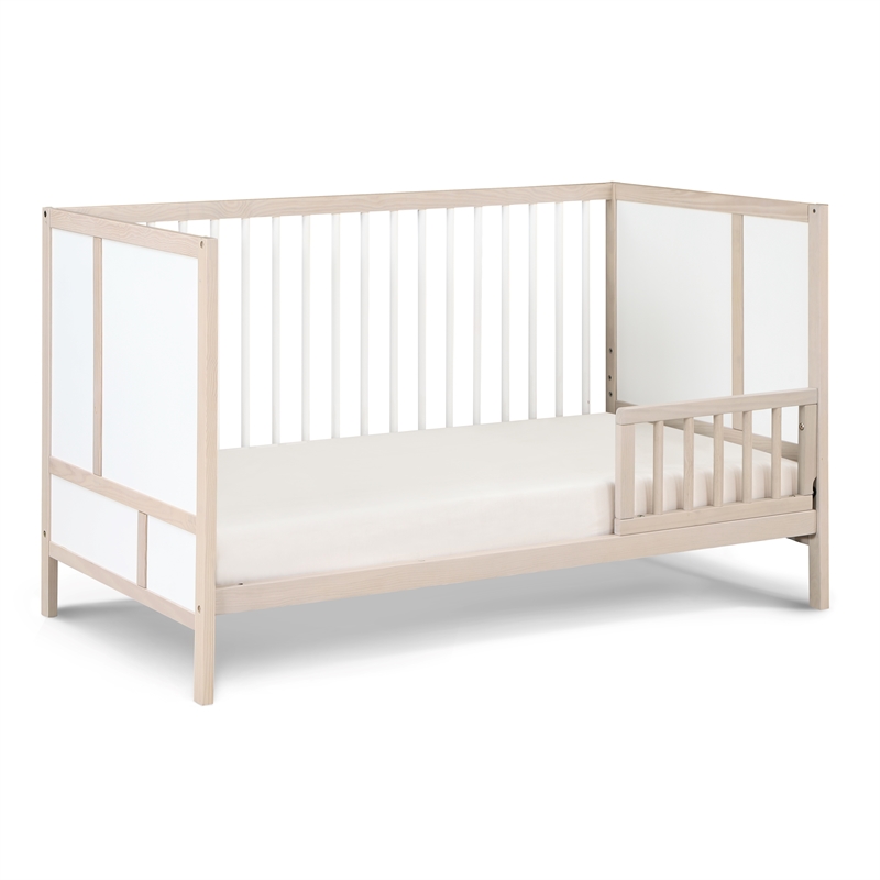 Suite Bebe Pixie Finn 3-in-1 Crib in Washed Natural/White