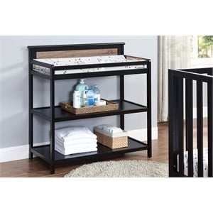 Connelly Changing Table Black/Vintage Walnut