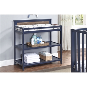 Connelly Changing Table Midnight Blue/Vintage Walnut