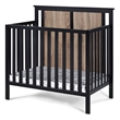 Connelly Mini Crib With Mattress Pad Black/Vintage Walnut