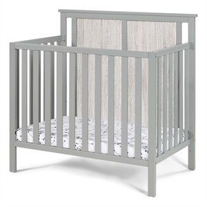 Connelly Mini Crib With Mattress Pad Gray/Rockport Gray
