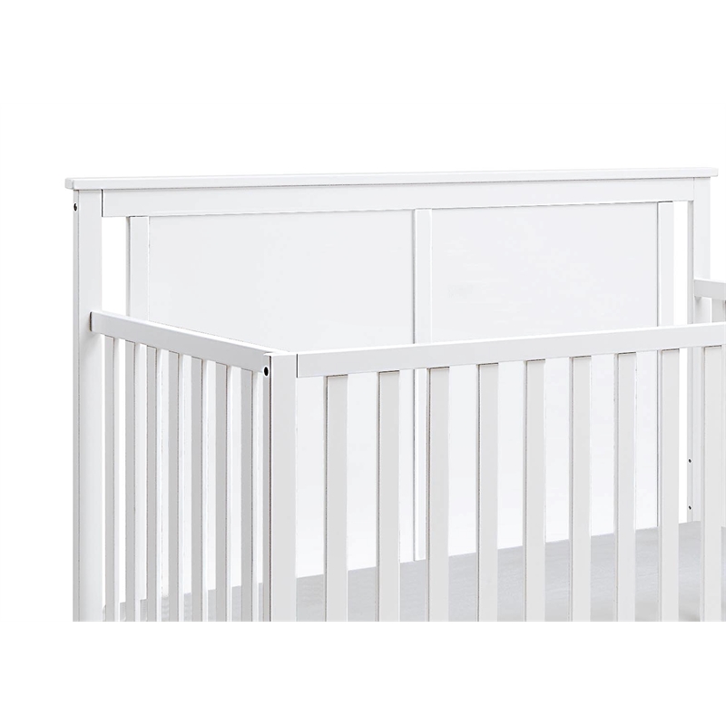 connelly mini crib with mattress pad white/rockport gray