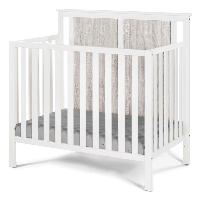 Connelly Mini Crib With Mattress Pad White/Rockport Gray