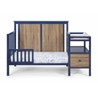 Connelly 4-in-1 Crib and Changer Combo With Mattress Pad Blue Walnut