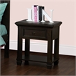 Baby Cache Glendale Traditional Wood Nightstand in Charcoal Brown