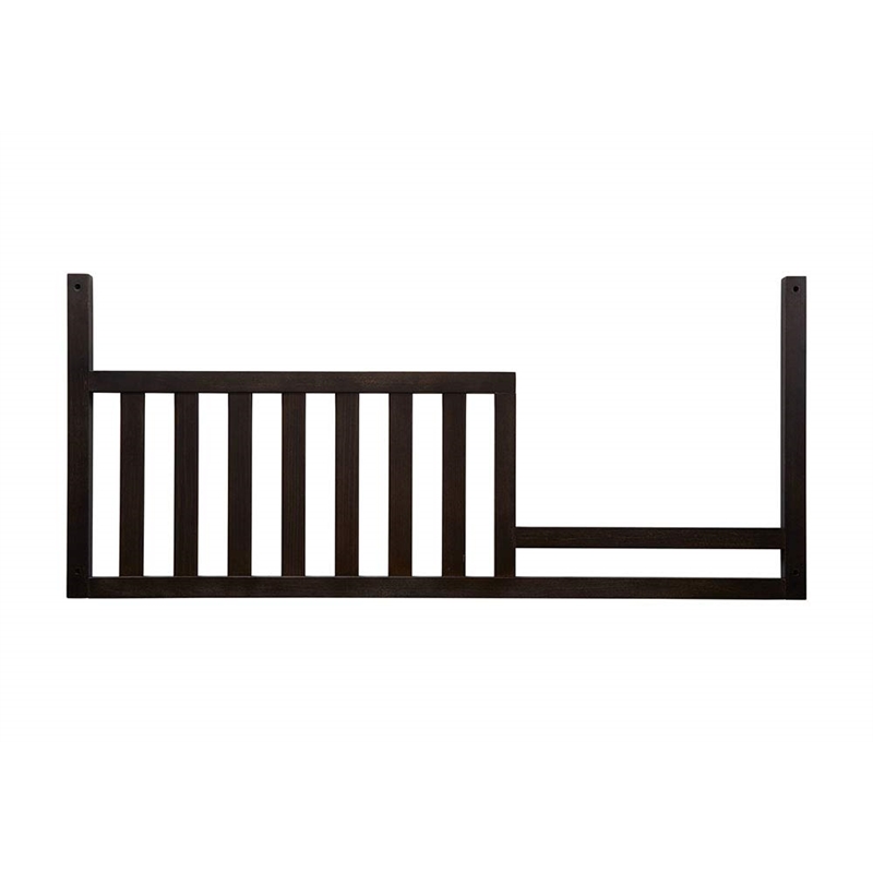 Baby Cache Glendale Traditional Wood Toddler Guard Rail in Charcoal Brown