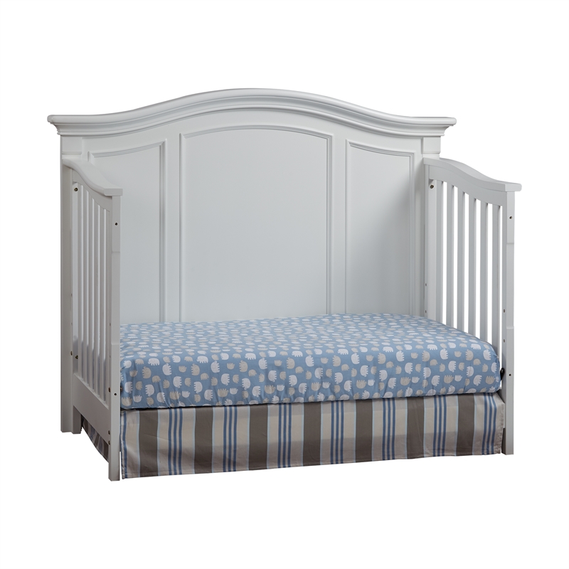 Baby Cache Glendale Traditional Wood Toddler Guard Rail in Pure White