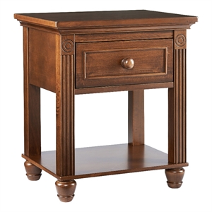 baby cache montana traditional wood nightstand in brown sugar