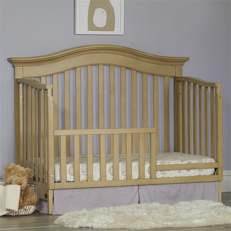 Baby Cache Montana Traditional Wood Toddler Guard Rail in Driftwood