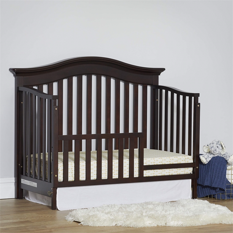 Baby Cache Montana Traditional Wood Toddler Guard Rail in Espresso