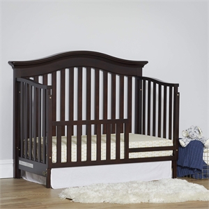 Baby Cache Montana Traditional Wood Toddler Guard Rail in Espresso