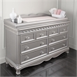 Baby Cache Adelina Traditional Wood Changing Station in Metallic Gray