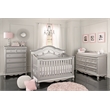 Baby Cache Adelina Traditional Wood Changing Station in Metallic Gray