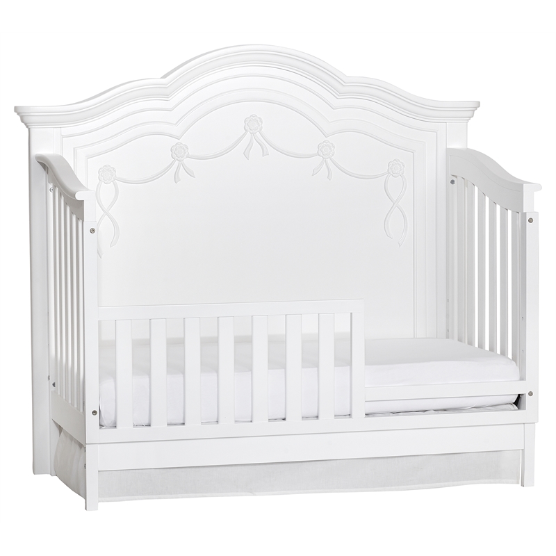 Baby Cache Adelina Traditional Wood Toddler Guard Rail in Pure White