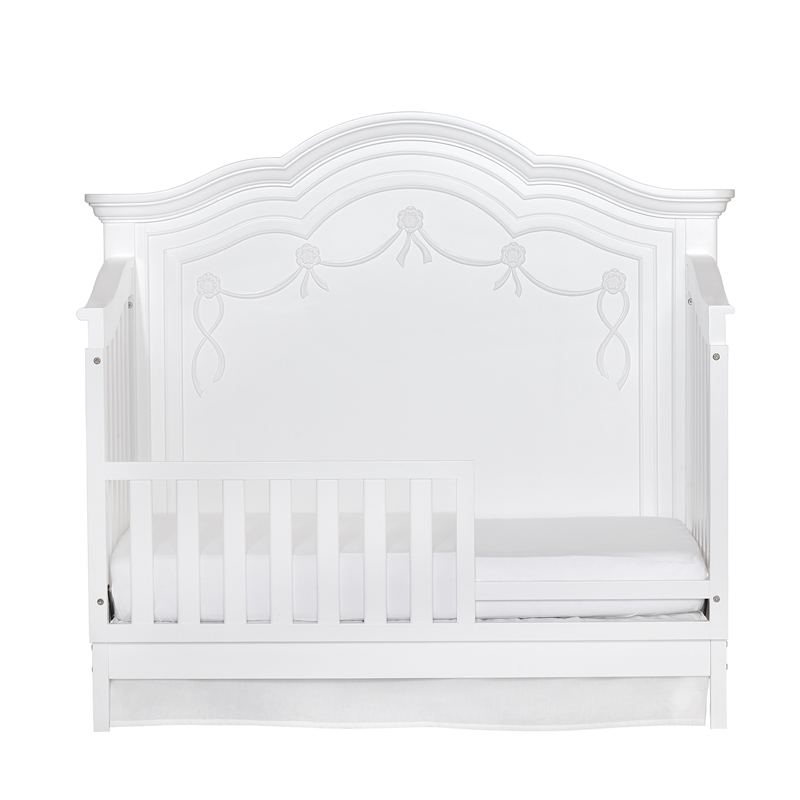 Baby Cache Adelina Traditional Wood Toddler Guard Rail in Pure White