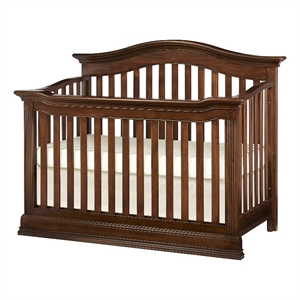 baby cache montana traditional wood 4-in-1 convertible crib in brown sugar