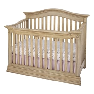 Baby Cache Montana Traditional Wood 4-in-1 Convertible Crib in Driftwood