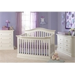 Baby Cache Montana Traditional Wood 4-in-1 Convertible Crib in Glazed White