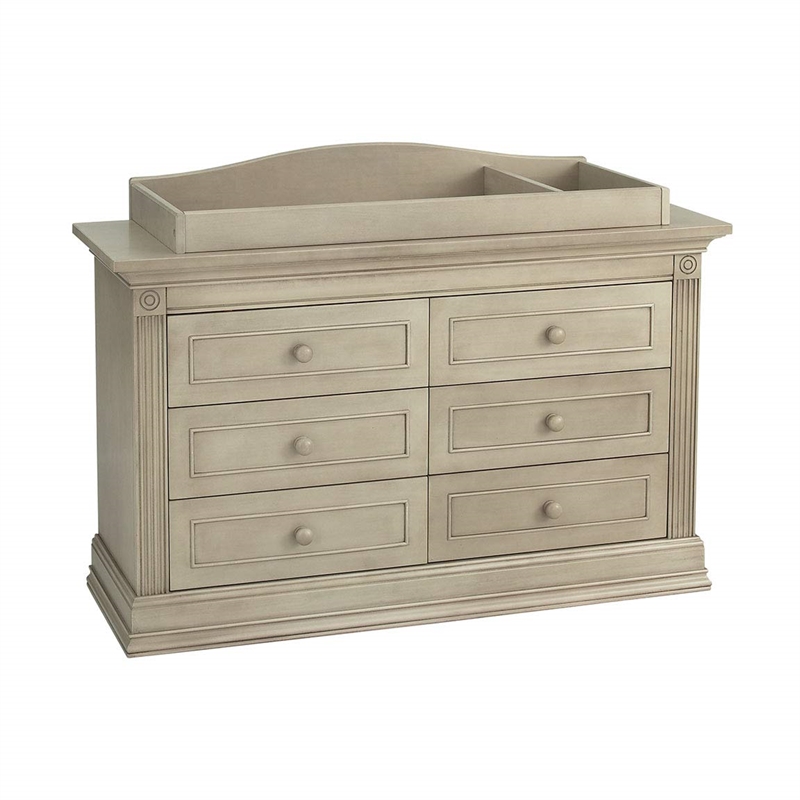 Baby Cache Montana 6-Drawer Traditional Wood Dresser in Brown Sugar
