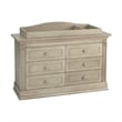 Baby Cache Montana 6-Drawer Traditional Wood Dresser in Brown Sugar