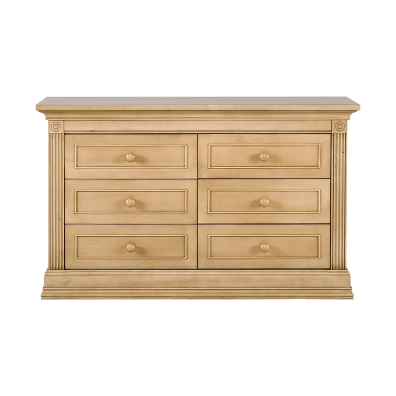 Baby Cache Montana 6-Drawer Traditional Wood Dresser in Driftwood