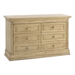 Baby Cache Montana 6-Drawer Traditional Wood Dresser in Driftwood