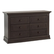 Baby Cache Montana 6-Drawer Traditional Wood Dresser in Espresso
