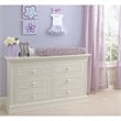 Baby Cache Montana 6-Drawer Traditional Wood Dresser in Glazed White