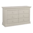 Baby Cache Montana 6-Drawer Traditional Wood Dresser in Glazed White