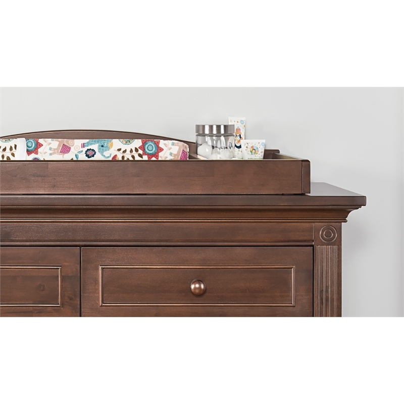 Baby Cache Montana Traditional Wood Changing Station in Brown Sugar