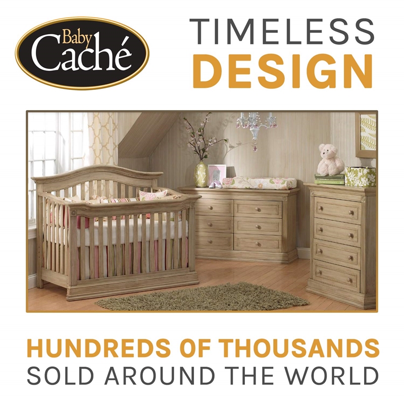 Baby Cache Montana Traditional Wood Changing Station in Driftwood