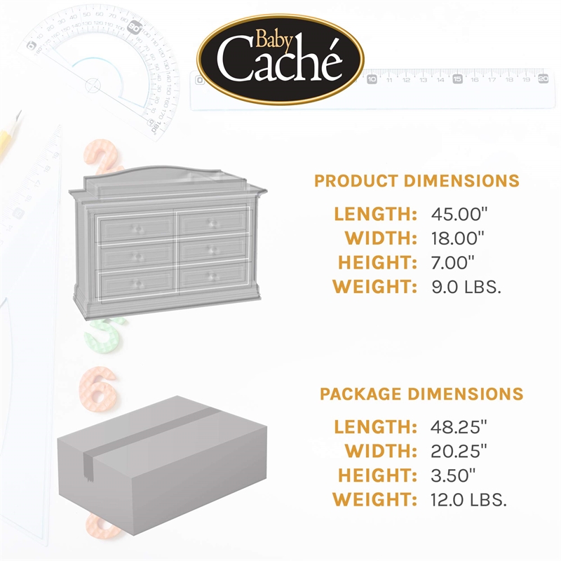 Baby Cache Montana Traditional Wood Changing Station in Driftwood