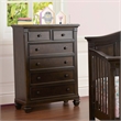 Baby Cache Glendale 6-Drawer Traditional Wood Chest in Charcoal Brown
