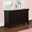 Baby Cache Glendale 6-Drawer Traditional Wood Dresser in Charcoal Brown