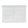 Baby Cache Haven Hill 6-Drawer Traditional Wood Double Dresser in White