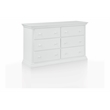 Baby Cache Haven Hill 6-Drawer Traditional Wood Double Dresser in White