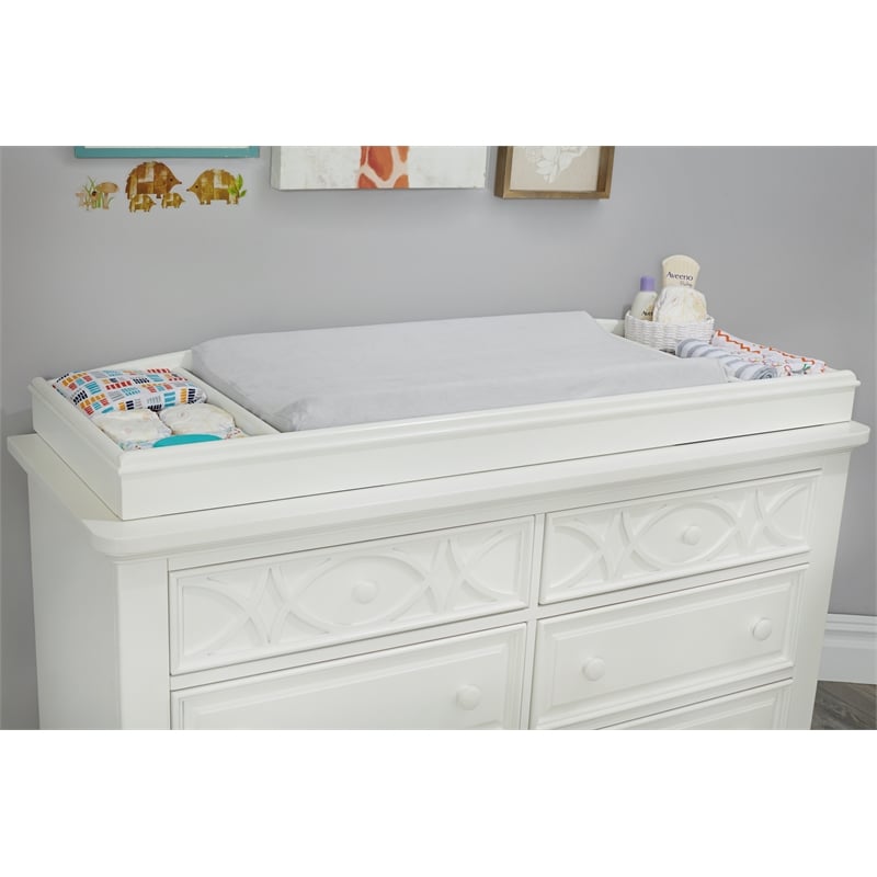 Baby Cache Haven Hill Traditional Wood Changing Station in White
