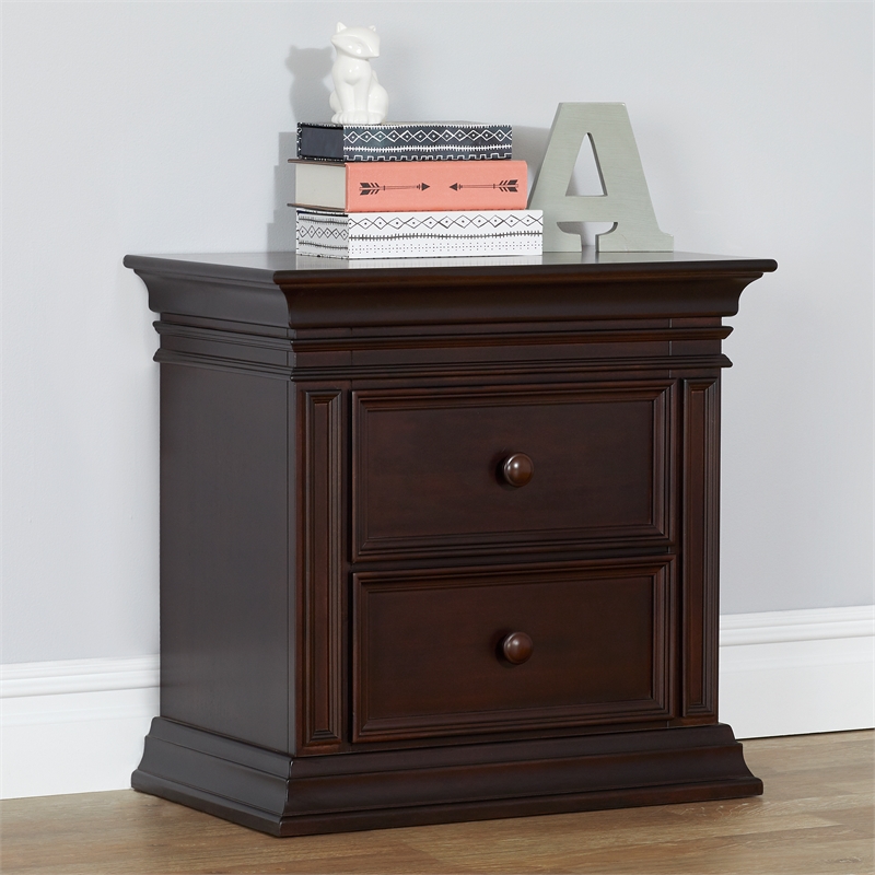Baby Cache Vienna 2 Drawer Nightstand Espresso