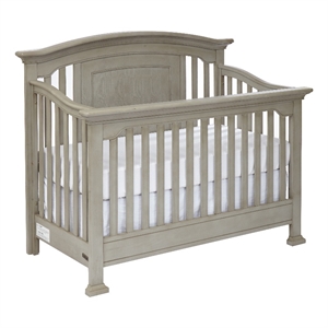 centennial medford traditional wood 4-in-1 convertible crib in vintage gray