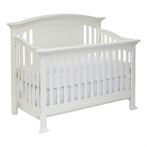 centennial medford traditional wood 4-in-1 convertible crib in white
