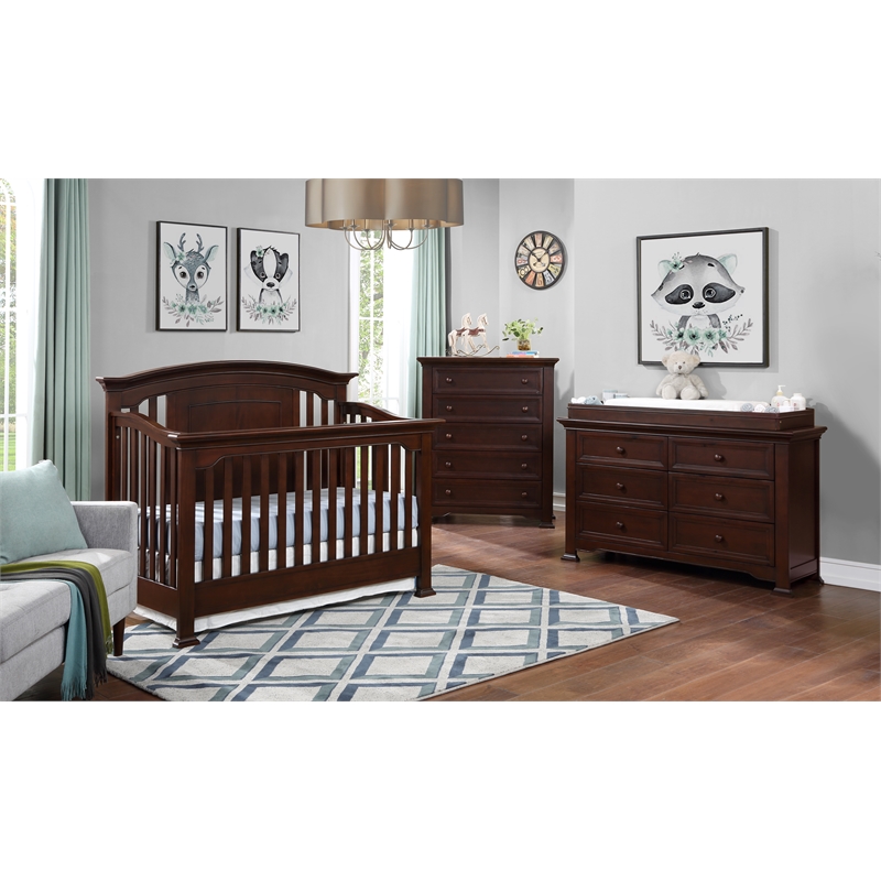 Centennial Medford Traditional Wood Changing Station in Espresso