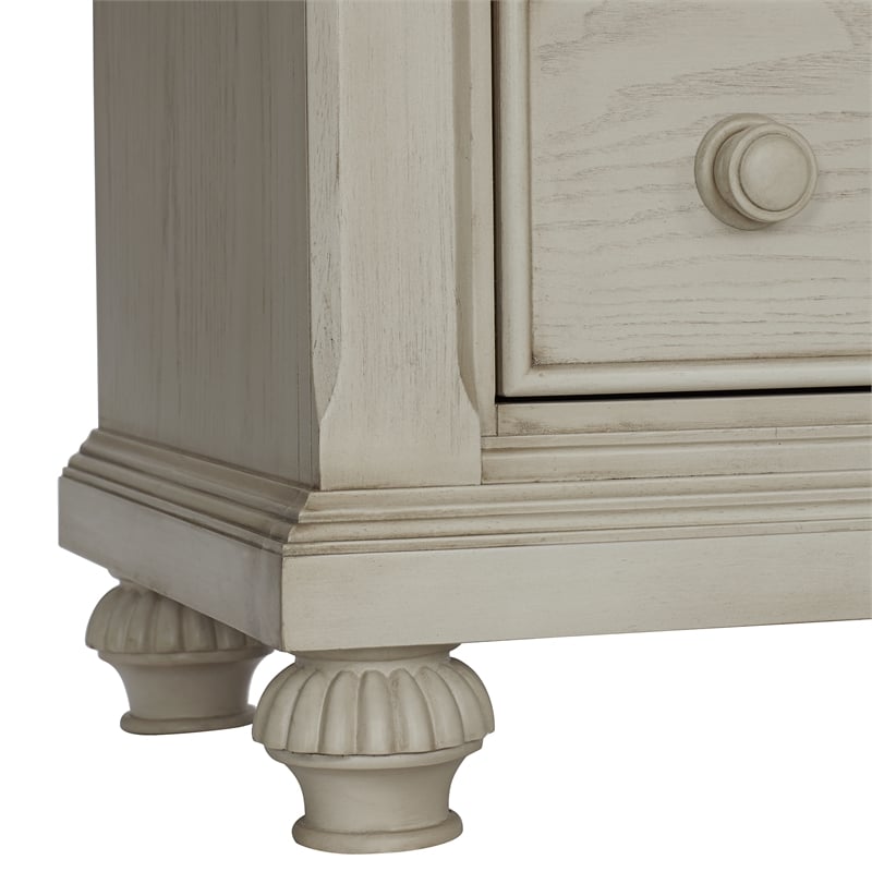 Kingsley Sedona 6-Drawer Traditional Wood Chest in Vintage Ivory