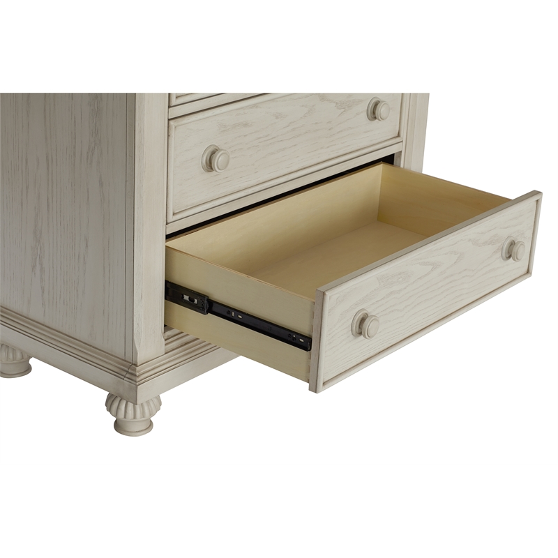 Kingsley Sedona 6-Drawer Traditional Wood Chest in Vintage Ivory