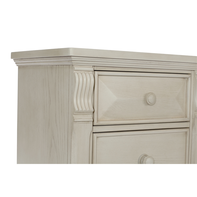 Kingsley Sedona Traditional Wood Nightstand in Vintage Ivory