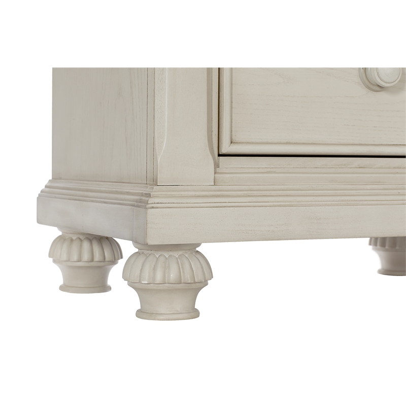 Kingsley Sedona Traditional Wood Nightstand in Vintage Ivory